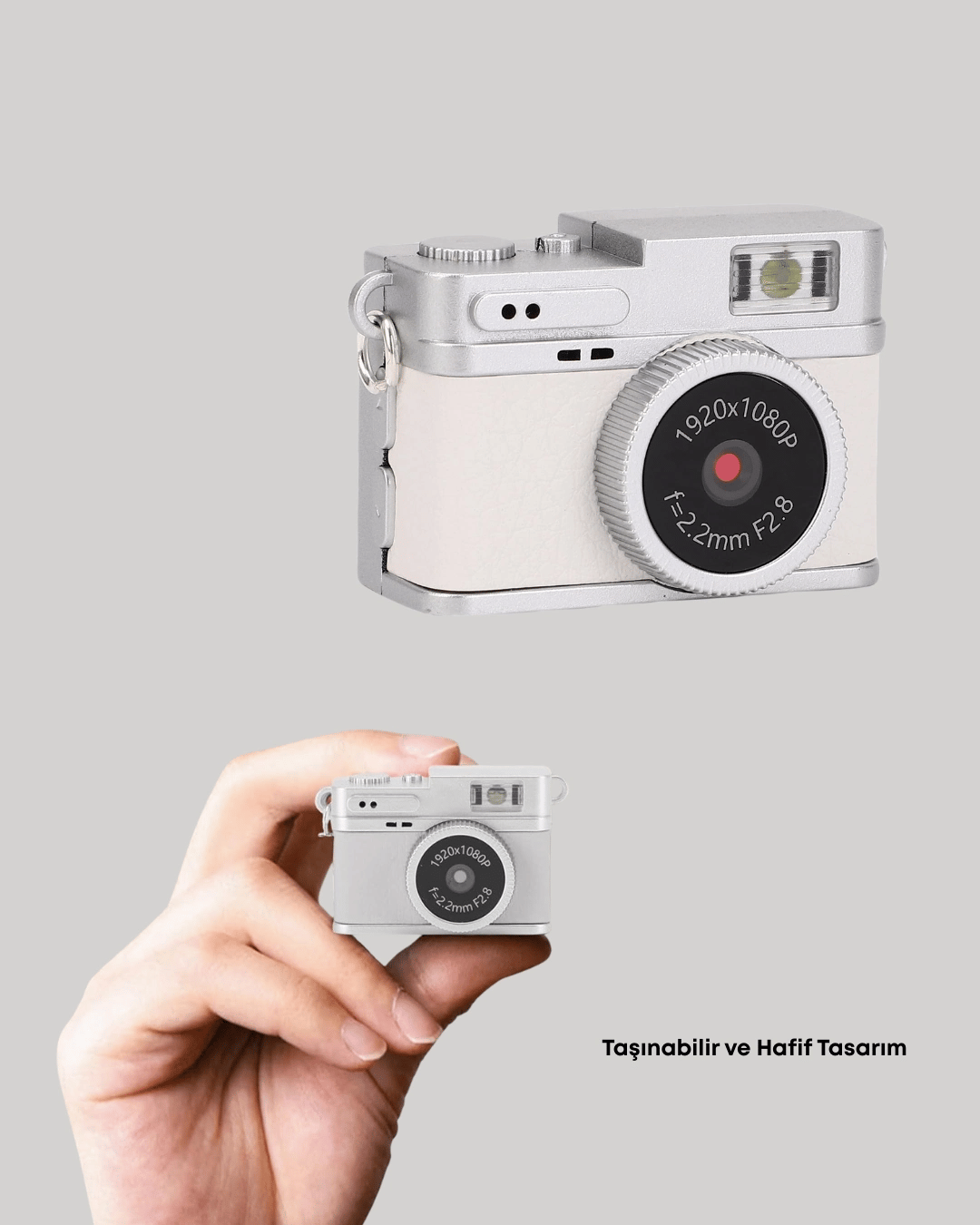 Mini HD Dijital Kamera 1080P Kordonlu Taşınabilir Retro Model