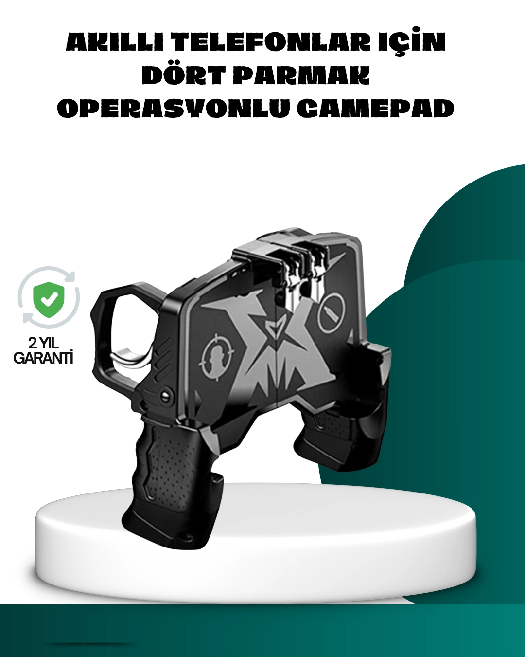 Mobil FPS Oyunlar İçin Dört Parmak Uyumlu Gamepad