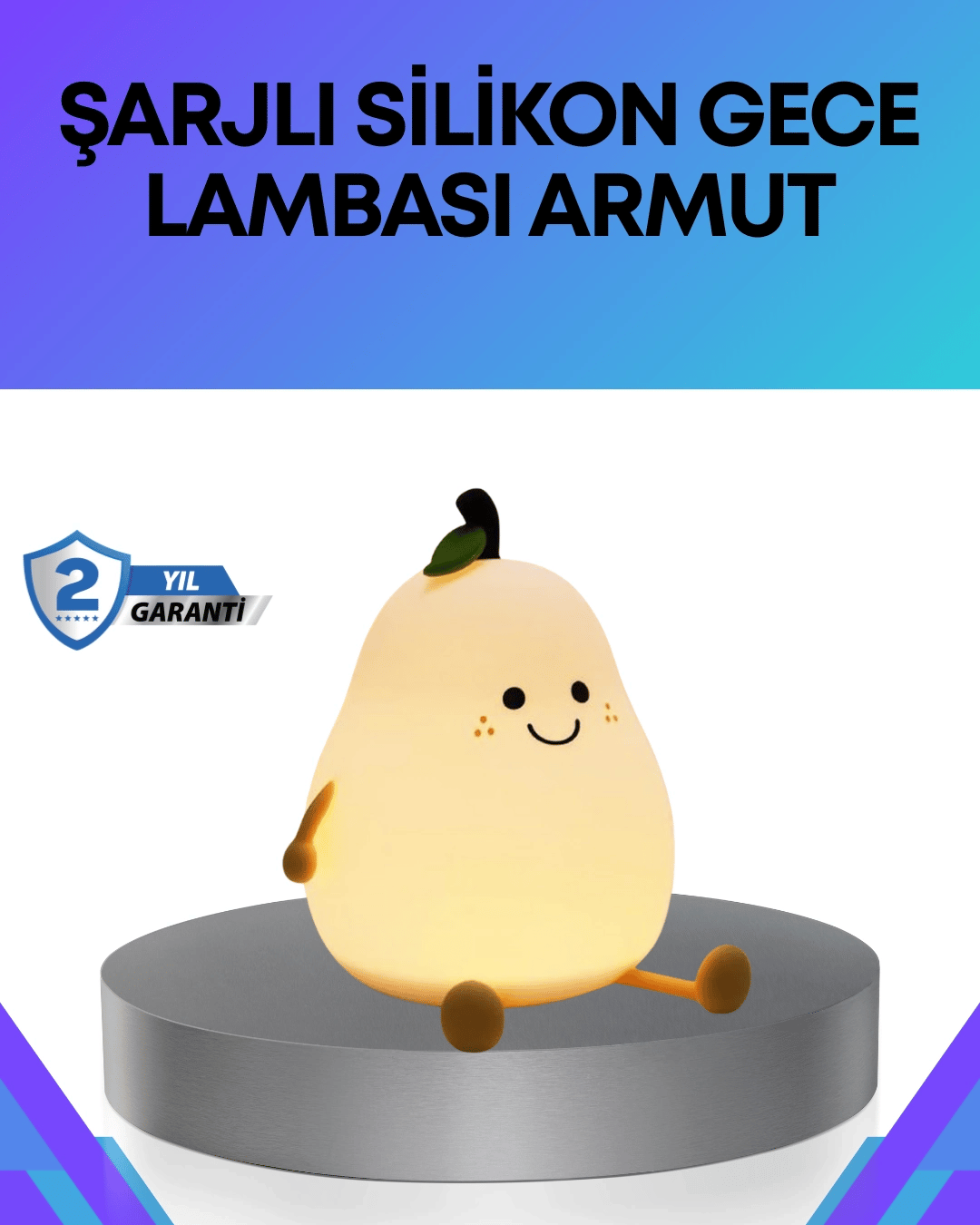 Modern Armut Gece Lambası Kablosuz Şarjlı LED Aydınlatma