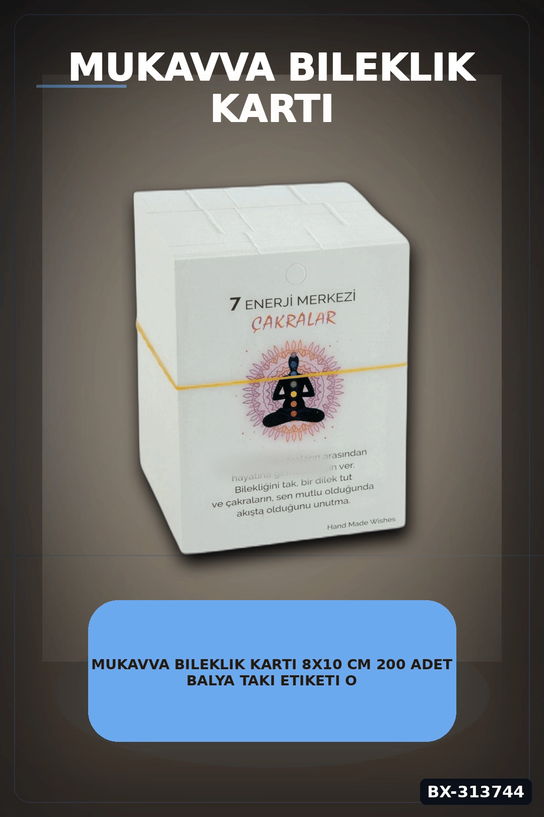 Mukavva Bileklik Kartı 8x10 cm 200 Adet Balya Takı Etiketi Organizer Aksesuarı BX-313744