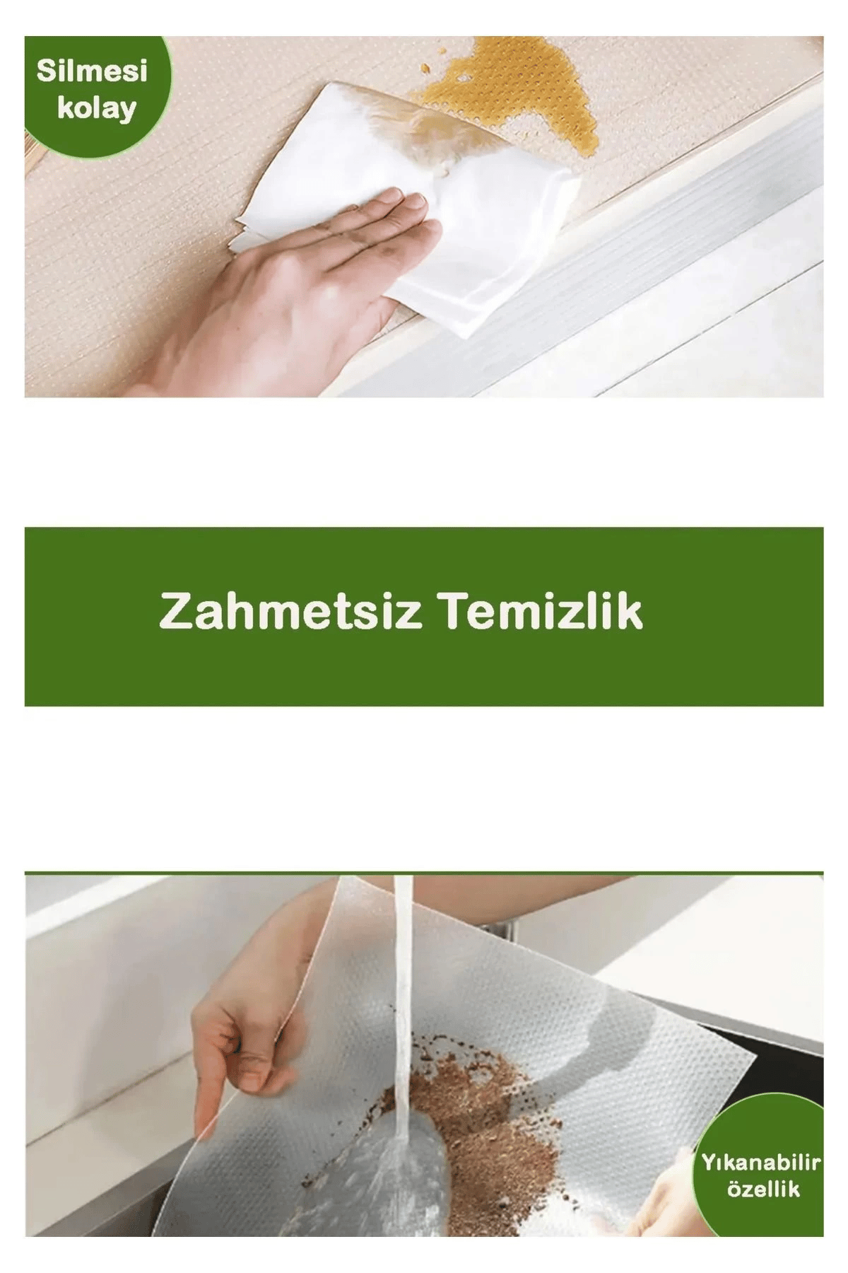 Mutfak Kaydırmaz Şeffaf Raflık Kaymaz Dolap Içi Çekmece Örtüsü Pvc 45x300 Cm Koruyucu Eva Kalın