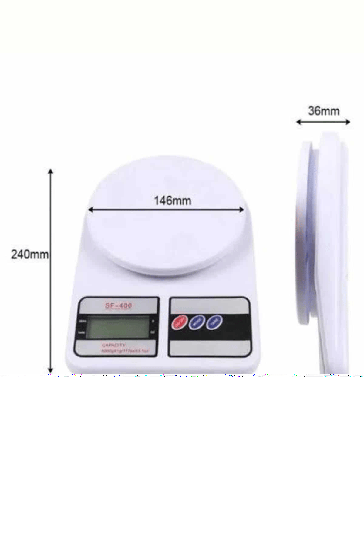 Mutfak Tartısı Dijital Göstergeli Hassas Tartı 10 Kg Kapasiteli