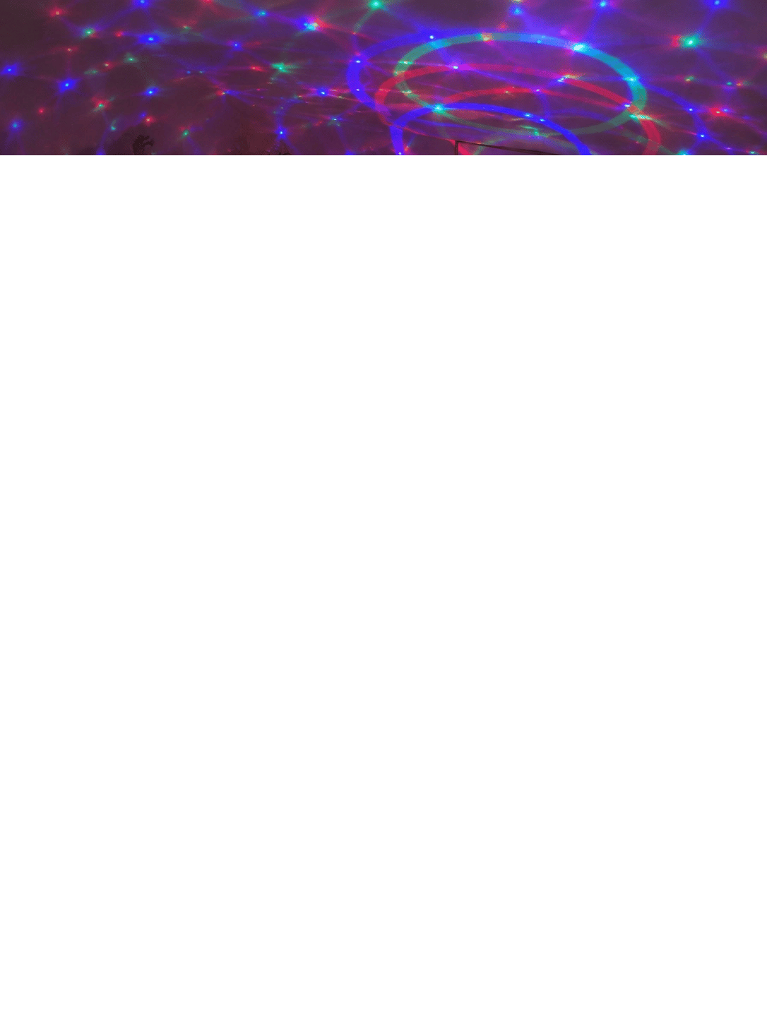 Müzikli RGB Disko Lambası Bluetooth Hoparlörlü Renkli Parti Işığı USB TF Kart Girişli
