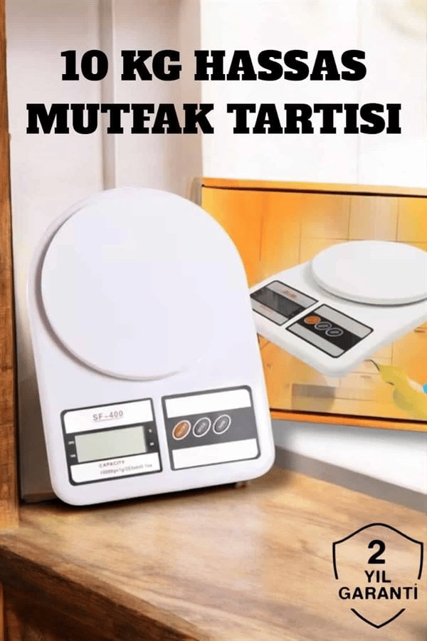Net LCD Ekran ve Otomatik Kapanma Özelliği ile Uzun Ömürlü Dijital Mutfak Tartısı
