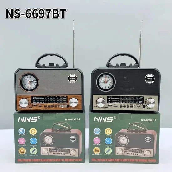 Nns Ns-6697bt Taşınabilir Bluetooth Nostaljik Radyo Bx40