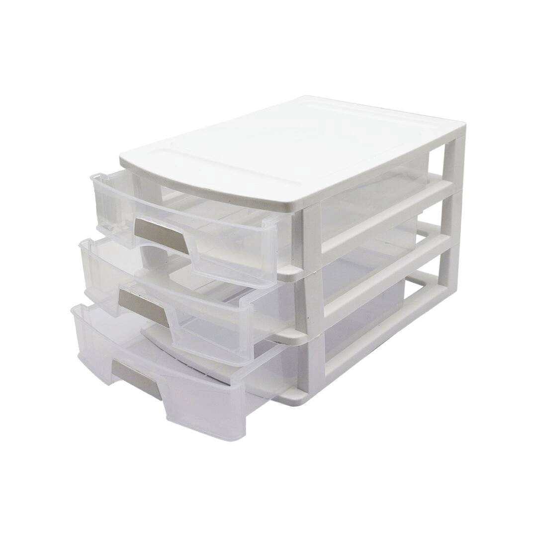 No:3 Çekmece 3 Katlı 35x25.4x22.6cm Siyah Veya Beyaz Gönderilir Bx40