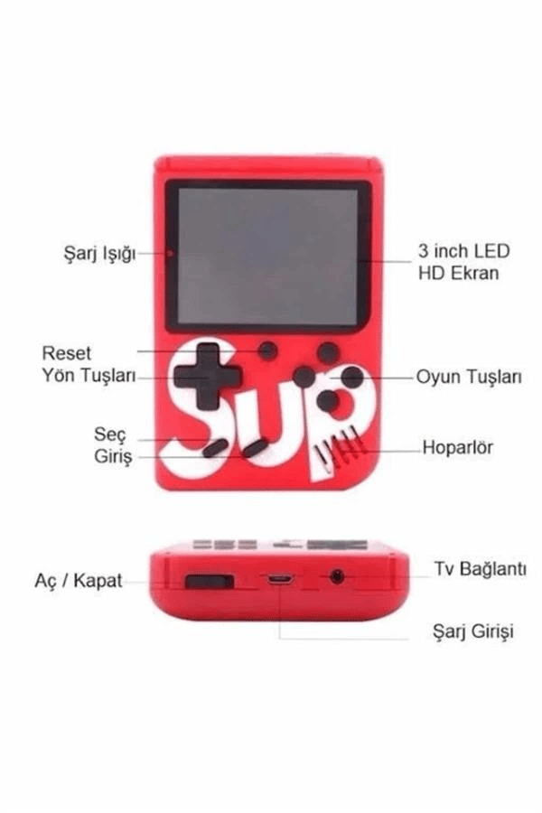 Nostalji Oyunlu Mini Atari Gamebox 400 Oyunlu El Atarisi