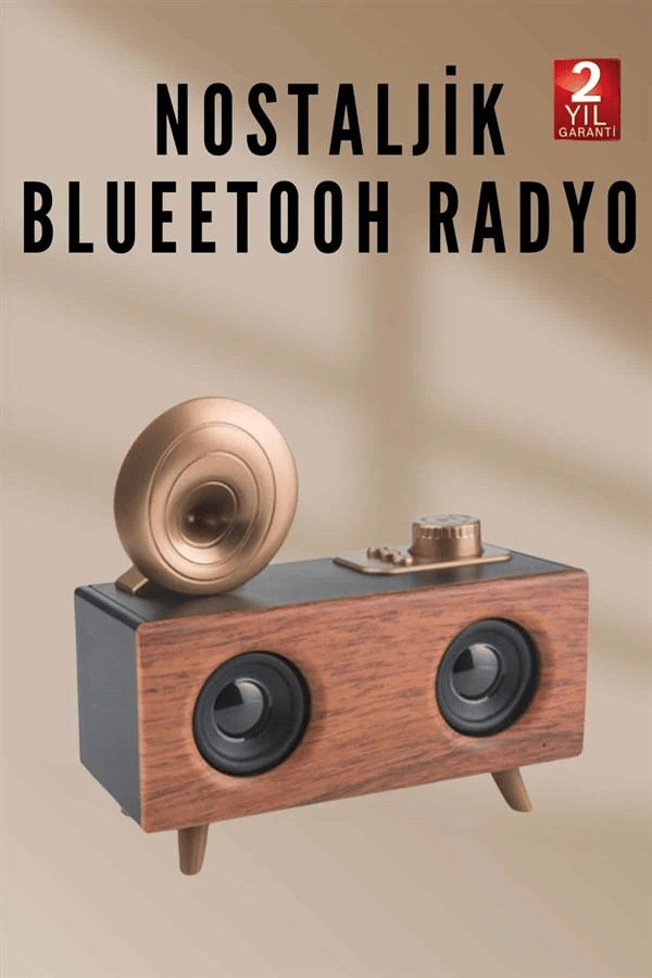 Nostaljik Radyo Bluetooth Bağlantılı Şarjlı Yüksek Ses Kaliteli Yeni Nesil
