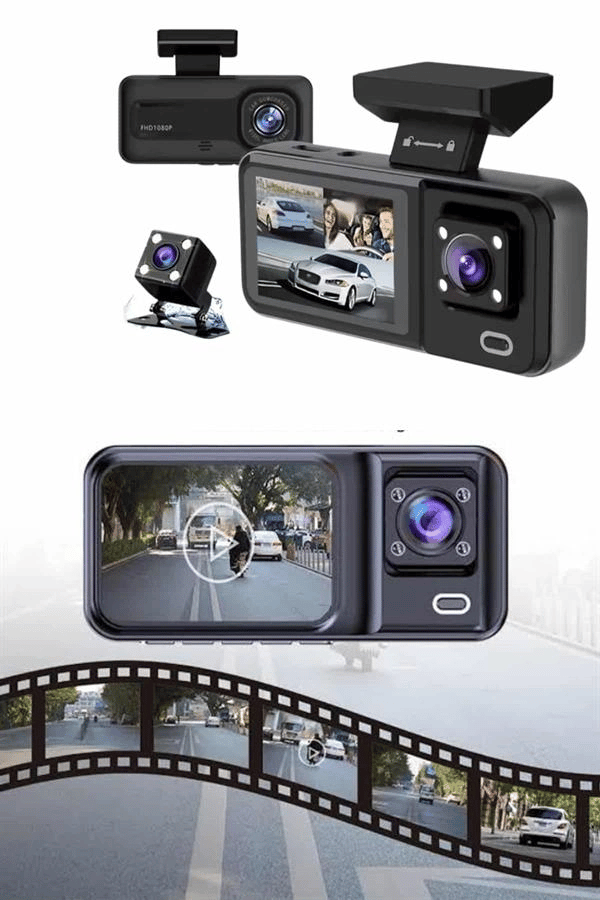 Ön ve Arka Kameralı 2 İnç 1080P Full HD DVR Araç İçi Ekran