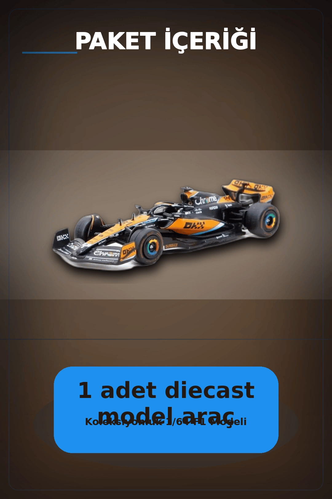 Oscar Piastri 1/64 McLaren MCL60 Diecast Model Araba - 2023 Avustralya GP, Koleksiyonluk BX-313342