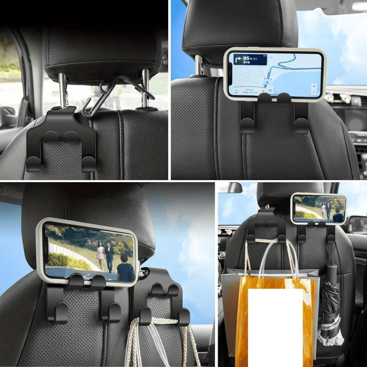 Oto Koltuk Arkası Düzenleyici Organizer Askılıklı Telefon,tablet Tutucu Bx40