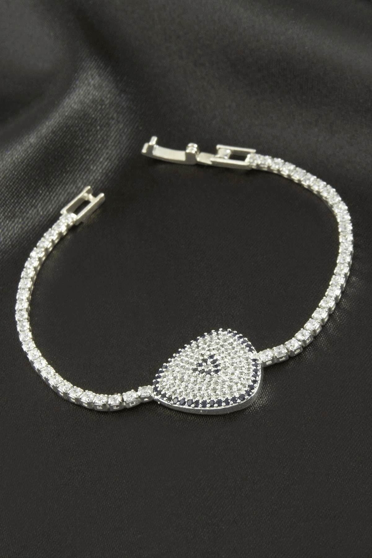 Oval Zirkon Taşlı Çocuk Bileklik 16 cm