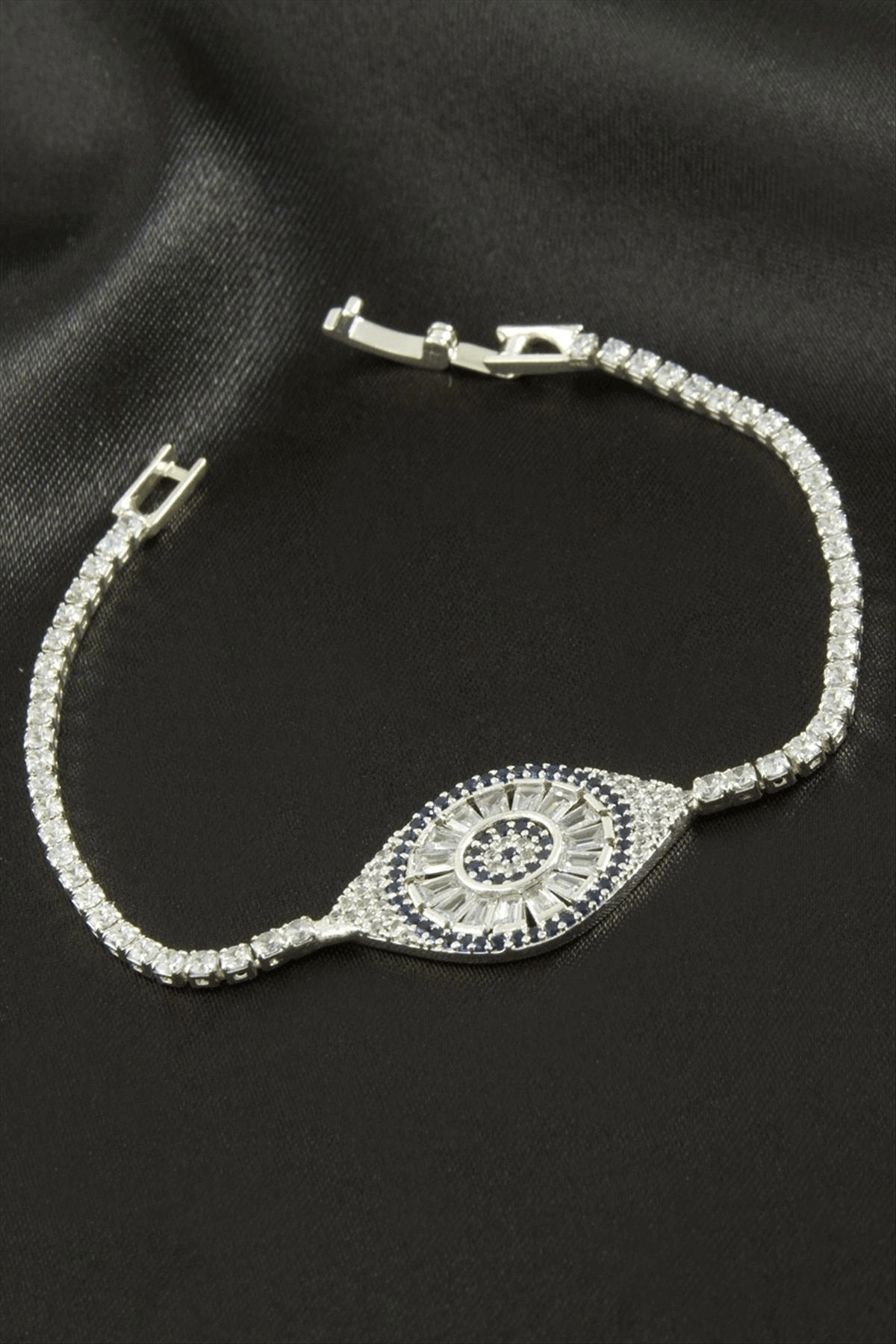 Oval Zirkon Taşlı Çocuk Bileklik 16 cm
