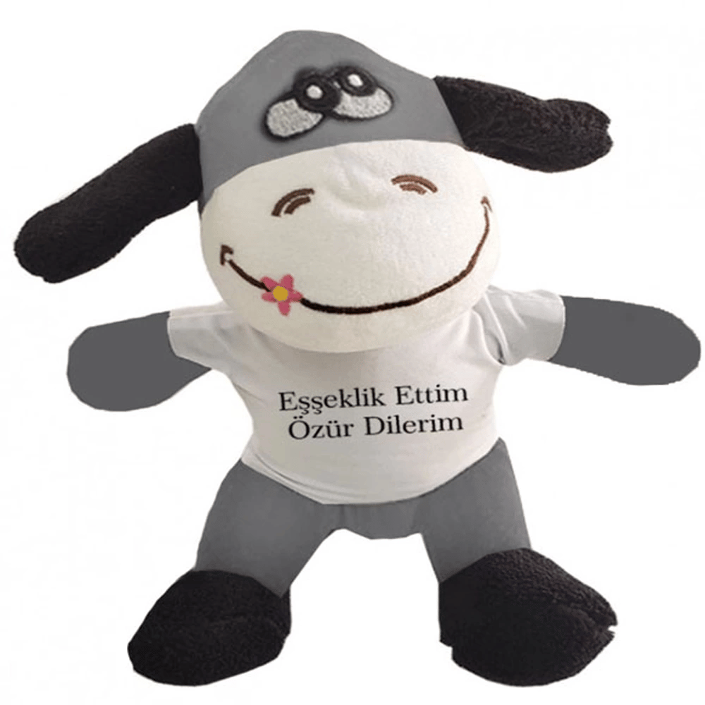 Oyuncak Peluş Eşeklik Ettim Tişörtlü Eşek