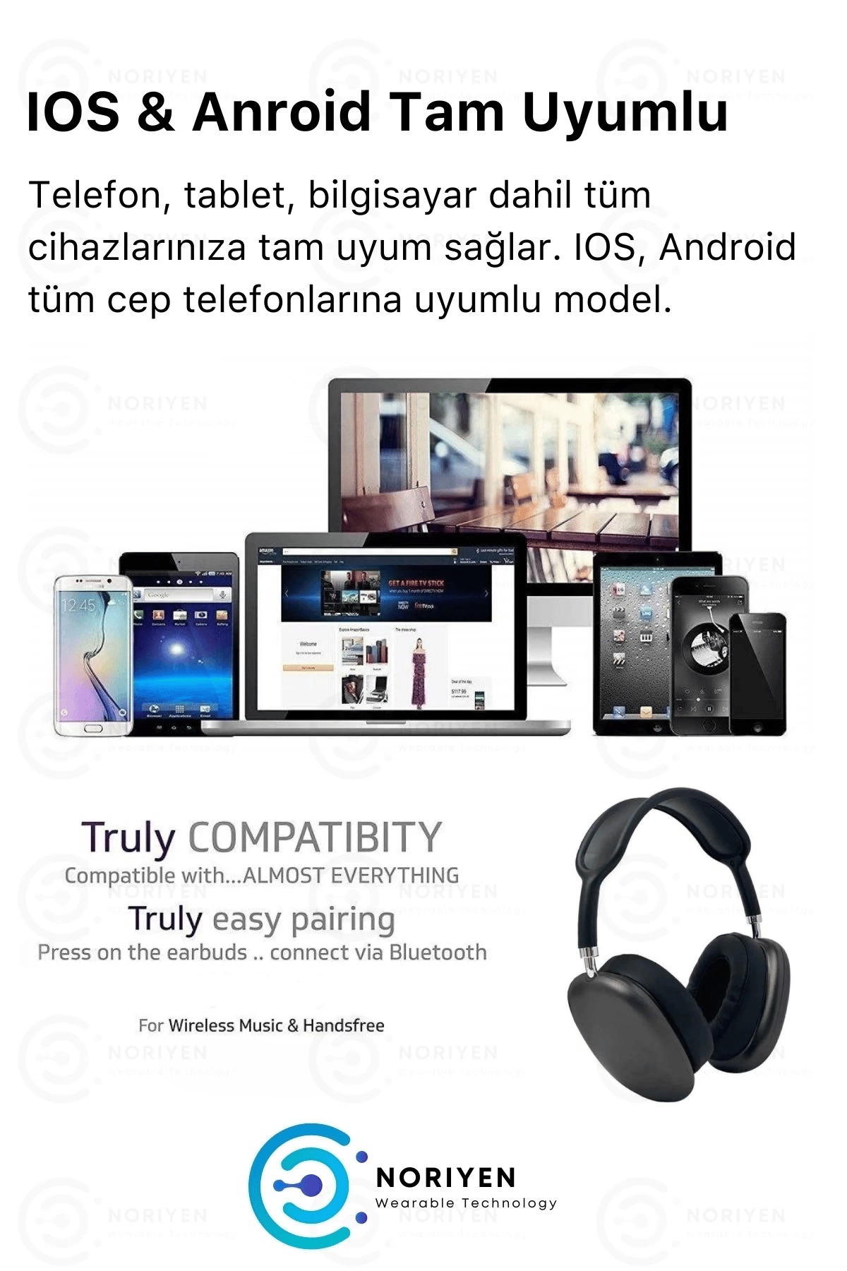 P9 Air Max Gaming Premium Mikrofonlu Kablosuz Ios Android Uyumlu 5.0 Bluetooth TWS Oyuncu Kulaklık