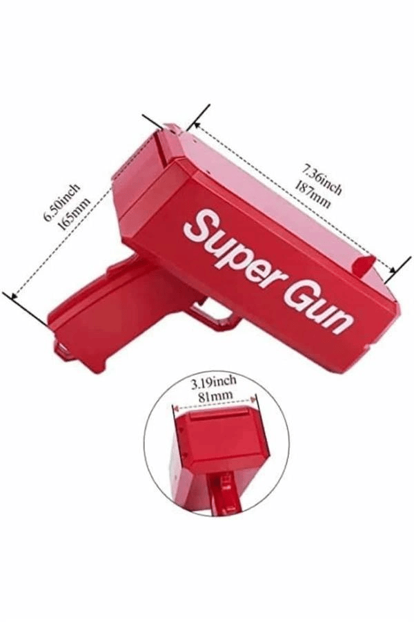 Para Dolar Atma Makinası Super Money Gun Para Saçma Fırlatma Tabancası