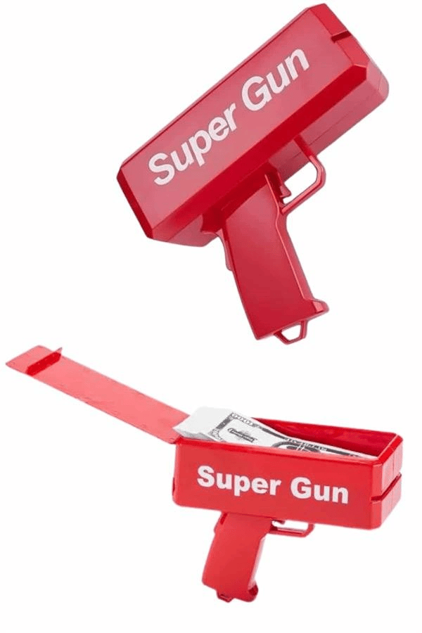 Para Dolar Atma Makinası Super Money Gun Para Saçma Fırlatma Tabancası