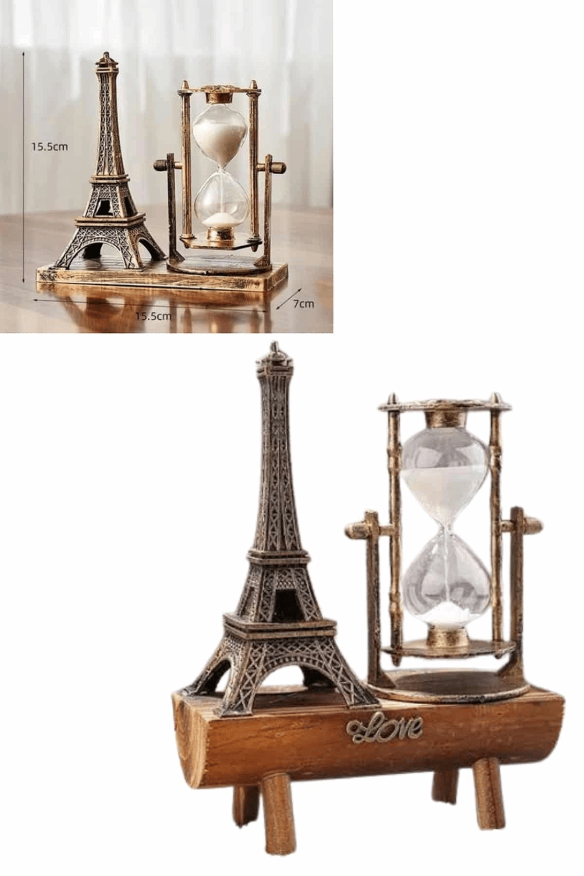 Paris Eyfel Kulesi Hediyelik Eyfel Retro Kum Saati Dekoratif Eşya Yeni Nesil