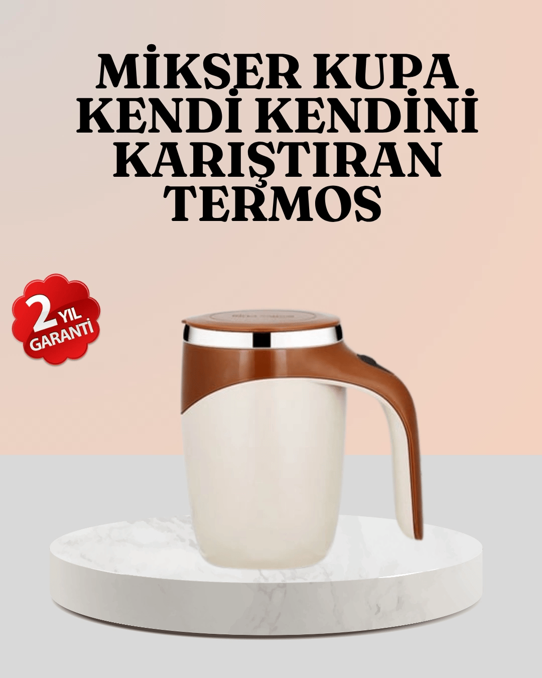 Paslanmaz Çelik Şarjlı Karıştırma Kupa – Otomatik Manyetik Blender Fincan