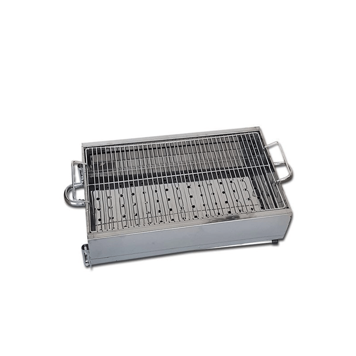 Paslanmaz Mangal Portatif Ayaklı - Standlı 70cm Bx40