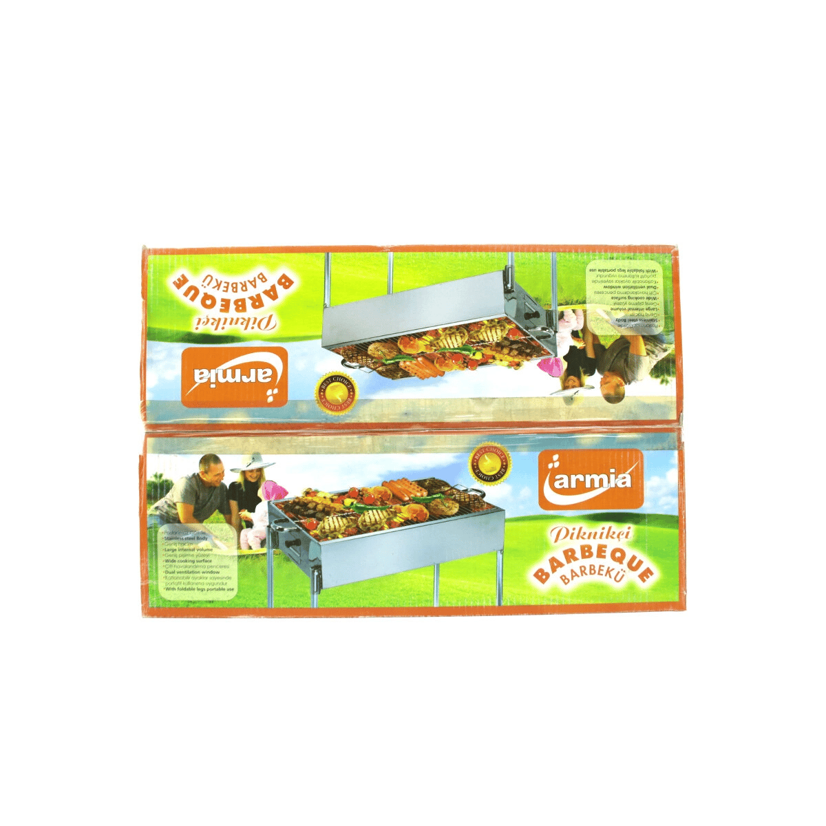 Paslanmaz Mangal Portatif Ayaklı - Standlı 70cm Bx40