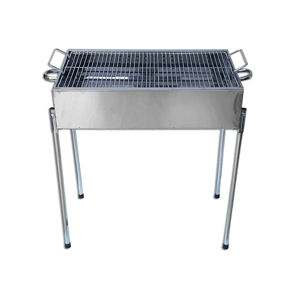 Paslanmaz Mangal Portatif Ayaklı - Standlı 70cm Bx40