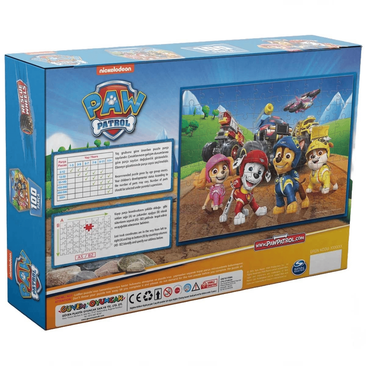 Paw Patrol 100 Parça Puzzle - GVN0019