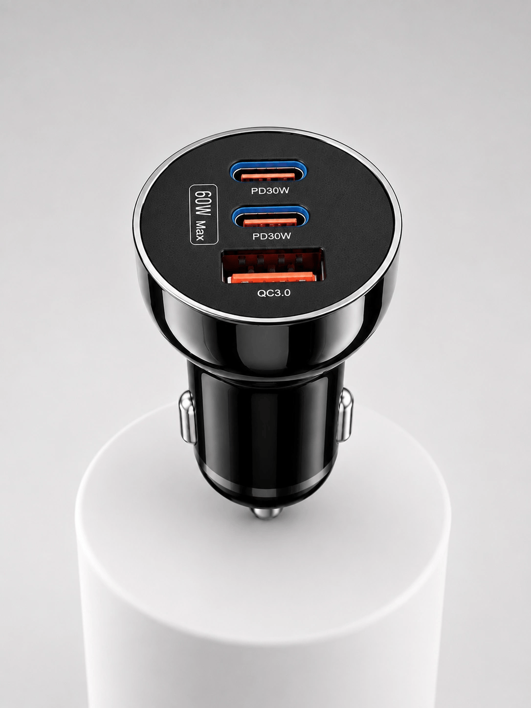 PD 30W Çift USB-C Araç Şarj Cihazı 60W Hızlı Şarj Adaptörü