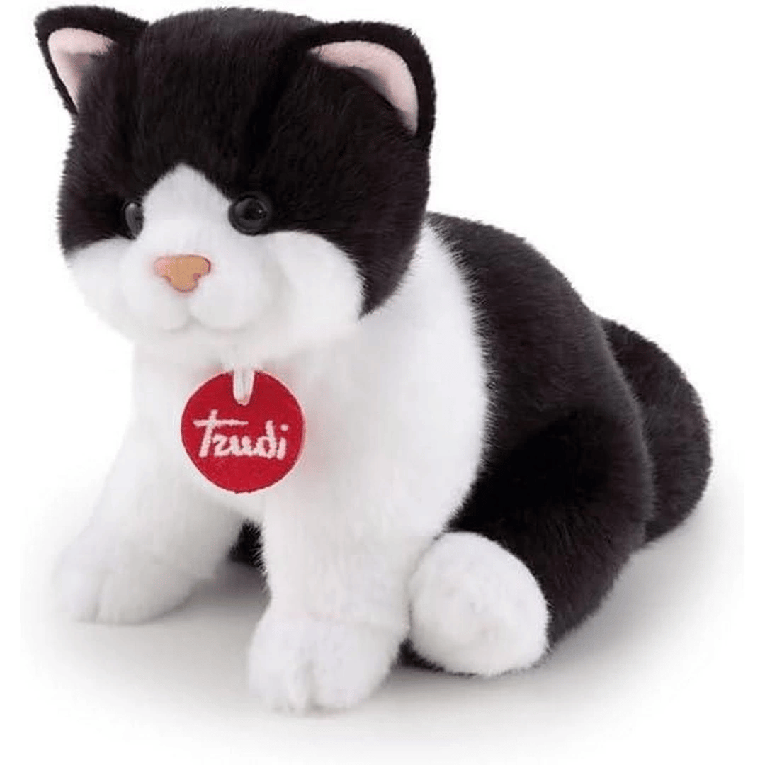 Peluş Siyah Beyaz Kedi 20 cm