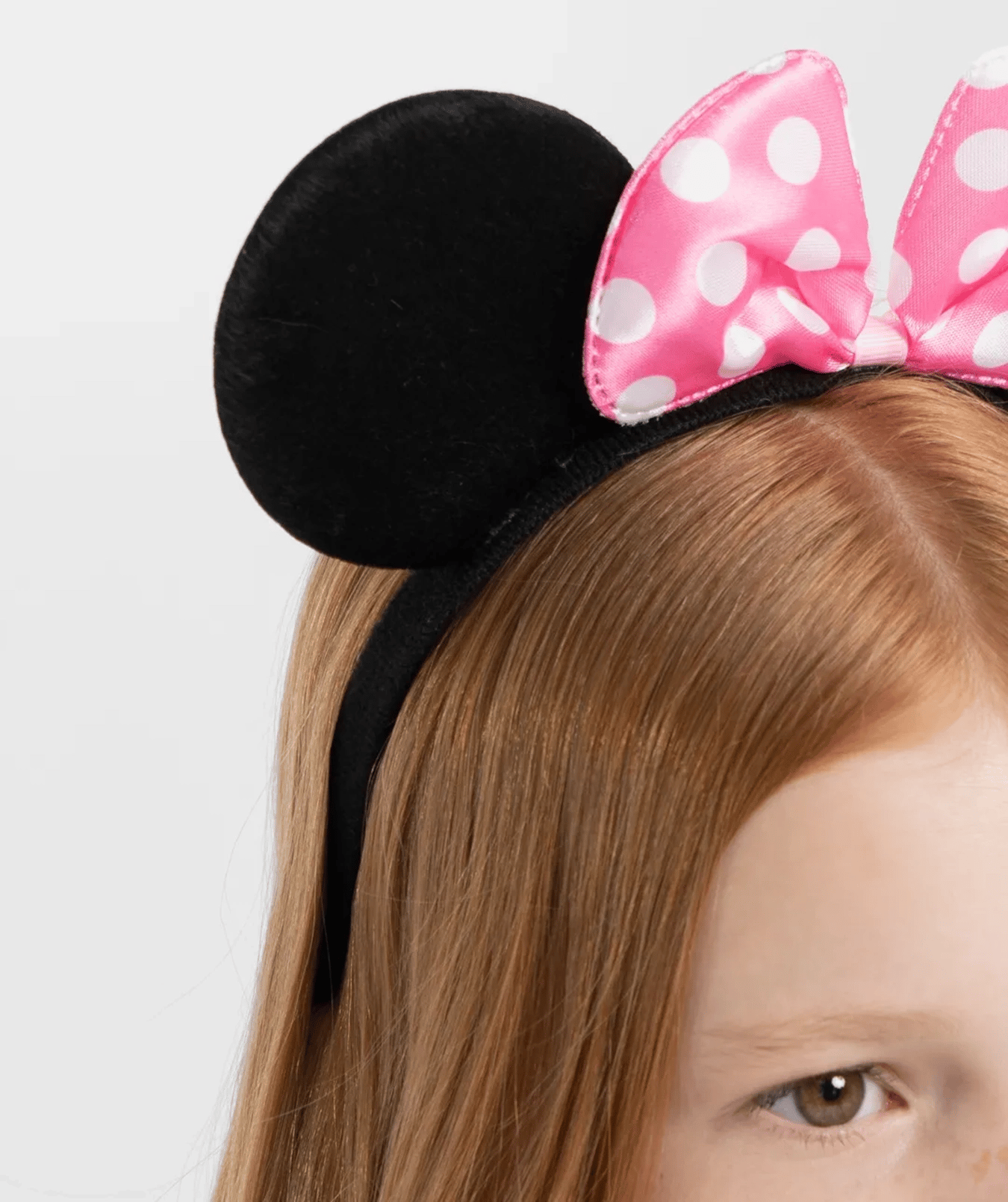 Pembe Fiyonklu Minnie Mouse Tacı Mini Kulak Bx40