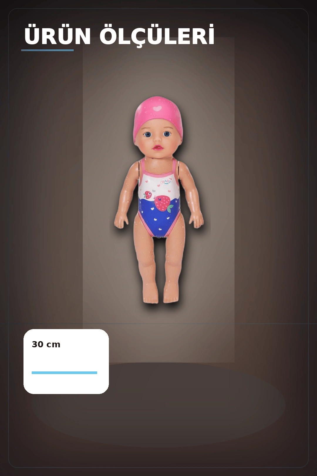 Pilsiz Çalışan Yüzen Oyuncak Bebek Lizzie 30 cm - Su Geçirmez Kız Çocuk Hediyesi BX-313396