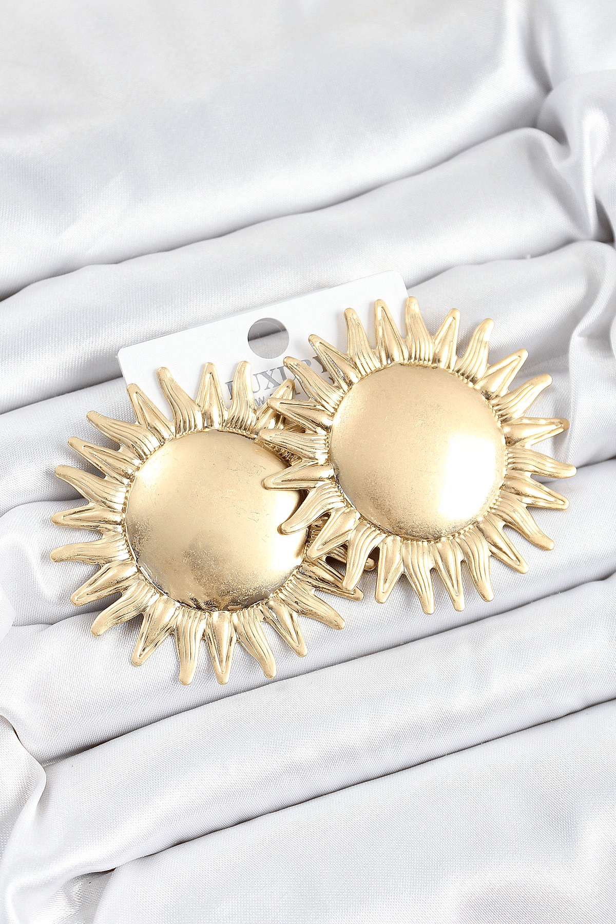 Pirinç Güneş Model Gold Renk Kadın Küpe