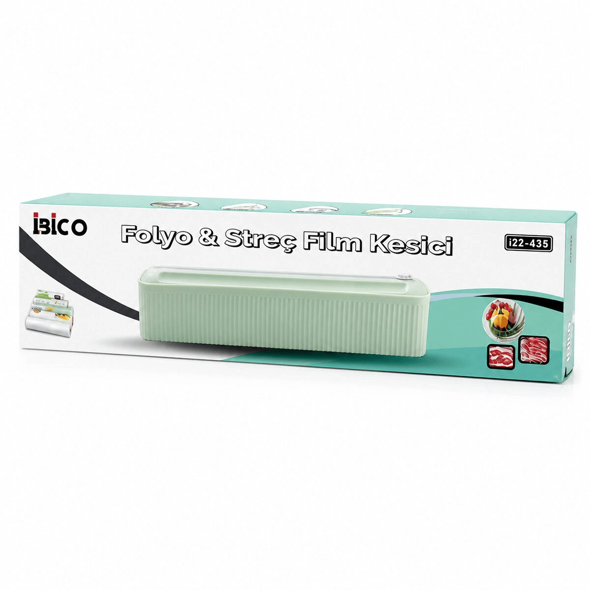 Plastik Folyo - Streçlik Film Kesici 35cm Pratik Kesme Aparatlı Manyetik Sabitleme Bx40