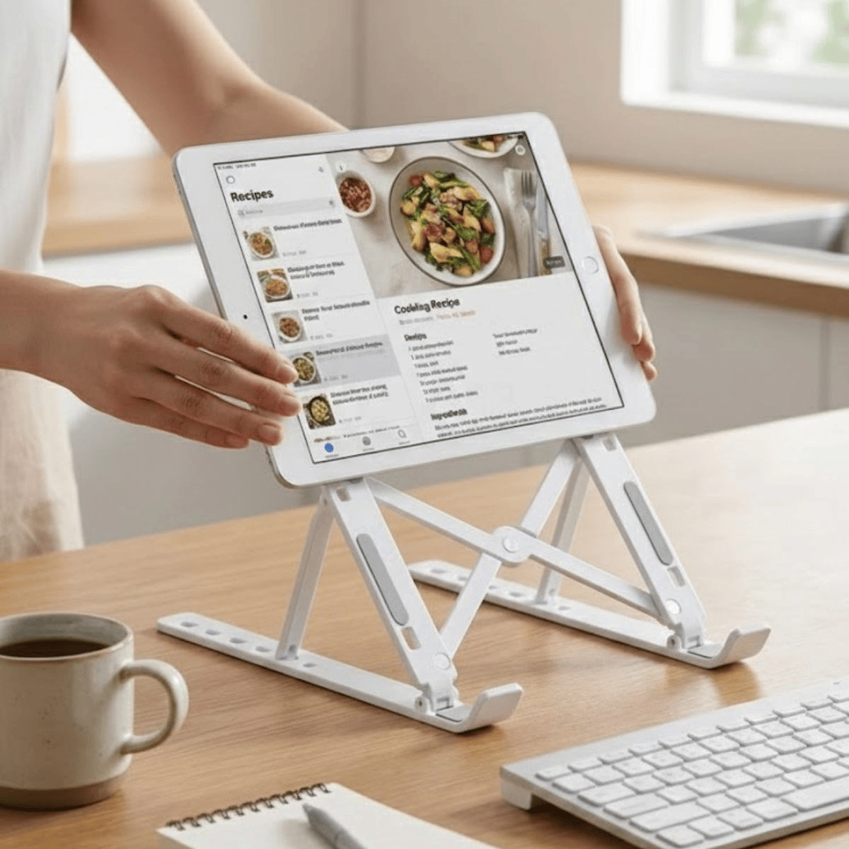 Plastik Katlanır Tablet Standı – Ayarlanabilir Açılı, Taşınabilir Masaüstü Telefon Ve Tablet Tutucu Stand Bx40