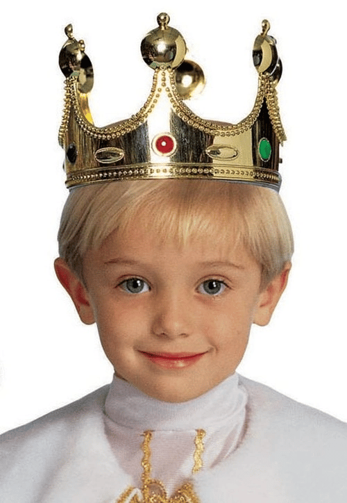 Plastik Kral Tacı Altın Renk Çocuk Boy Bx40