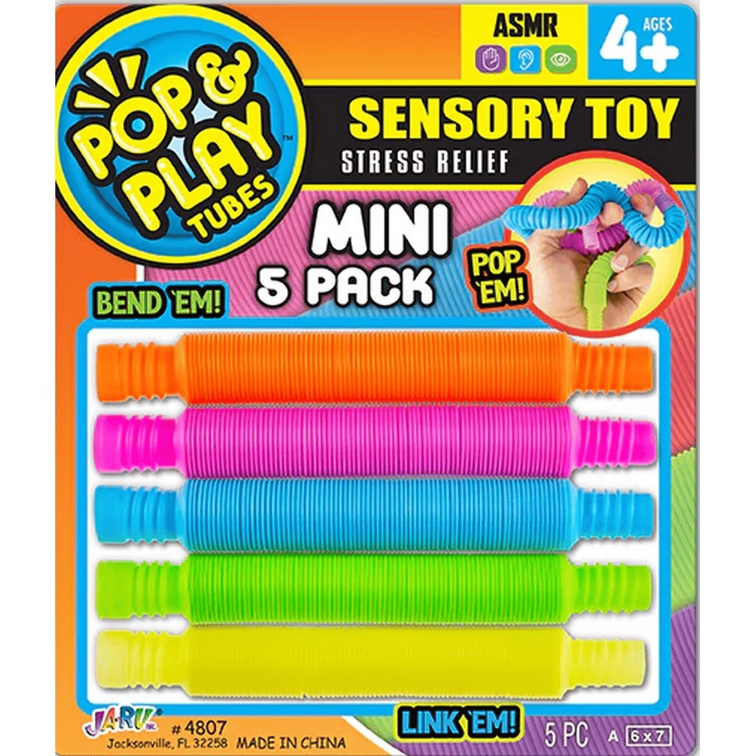 Pop  Play Tubes Duyusal Stres Oyuncağı Mini 5'li