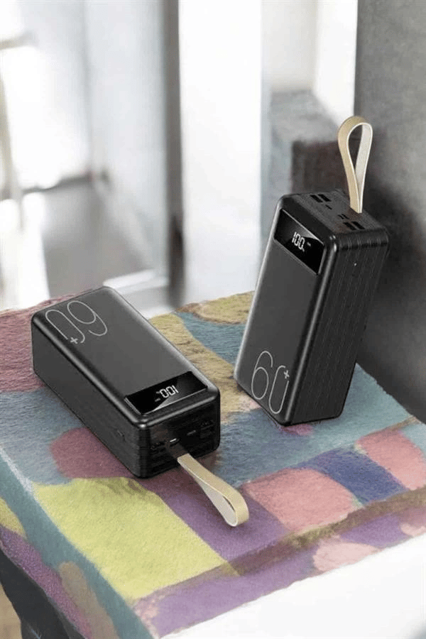 Powerbank 60.000 MAH 4 Portlu Uzun Şarj Süreli Dijital Göstergeli