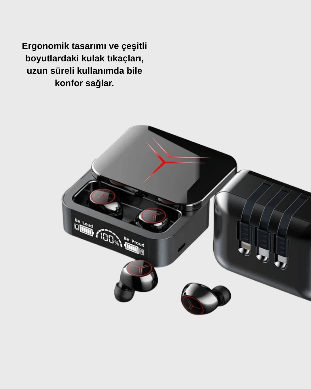 Powerbank Özellikli Bluetooth Kablosuz Kulaklık – Dokunmatik Kontrol, Uzun Pil Ömrü, Ergonomik Tasarım