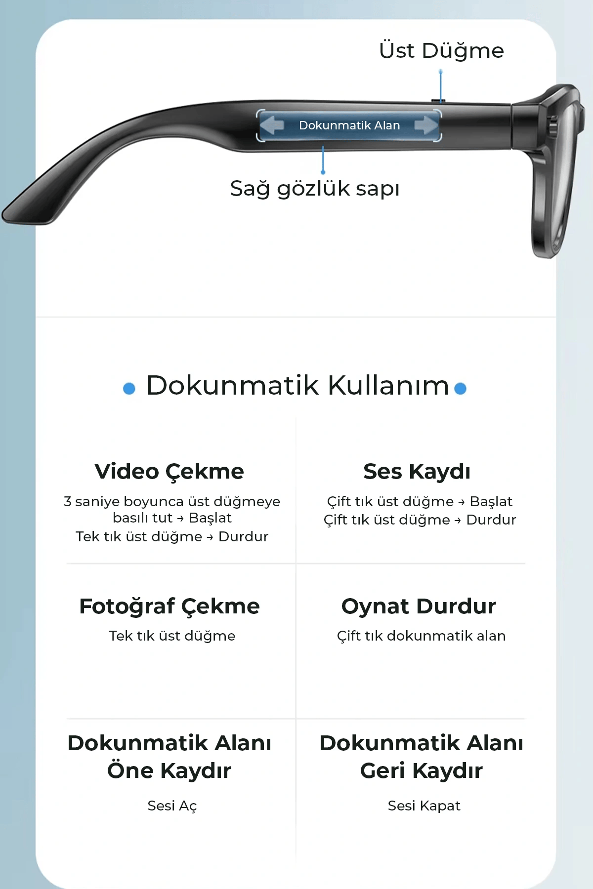 Pro Max Akıllı Gözlük Kameralı Yapay zeka,Müzik dinleme,telefon ile konuşma bluetooth