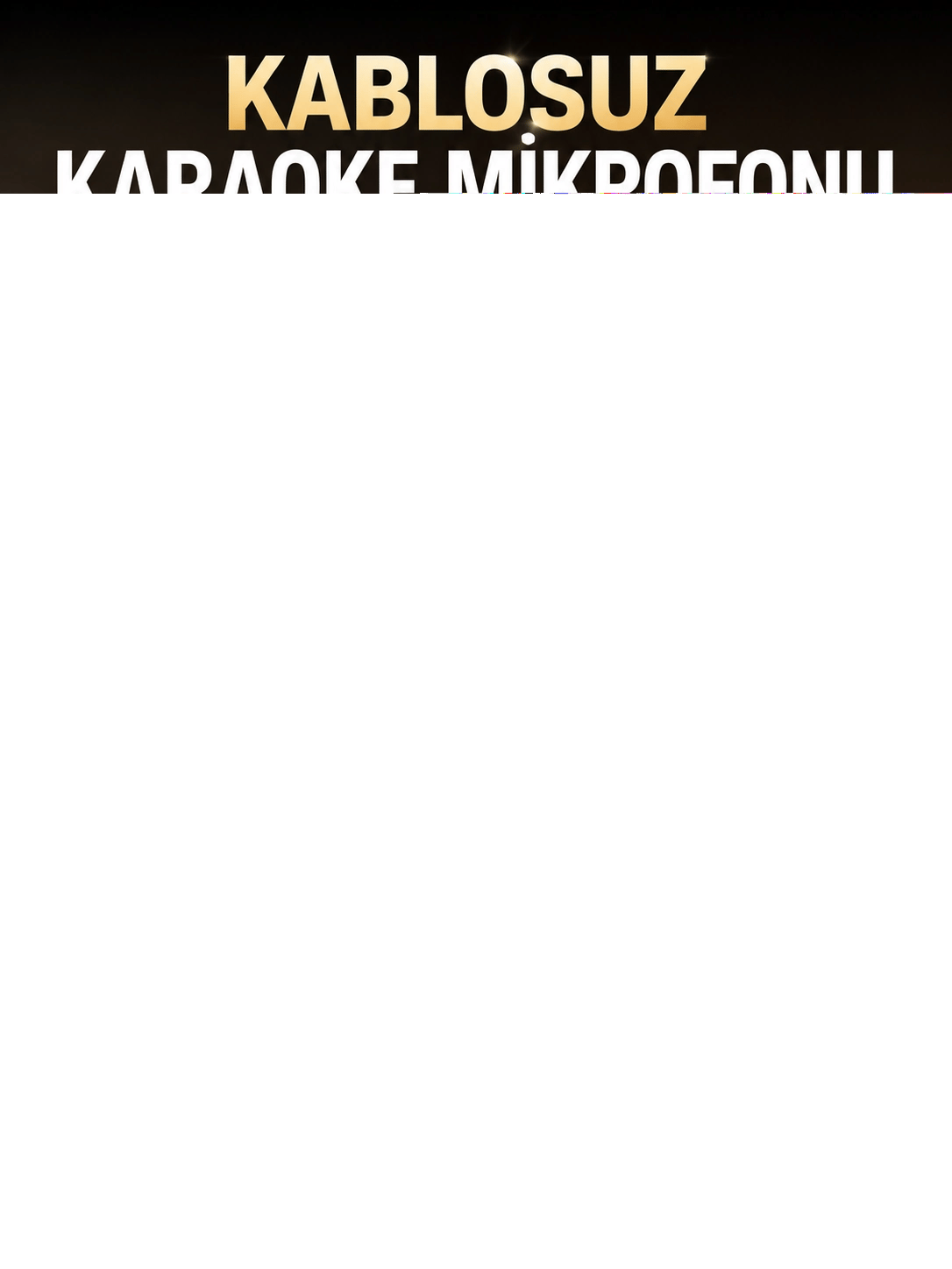Profesyonel Kablosuz Mikrofon Seti Çift Mikrofonlu