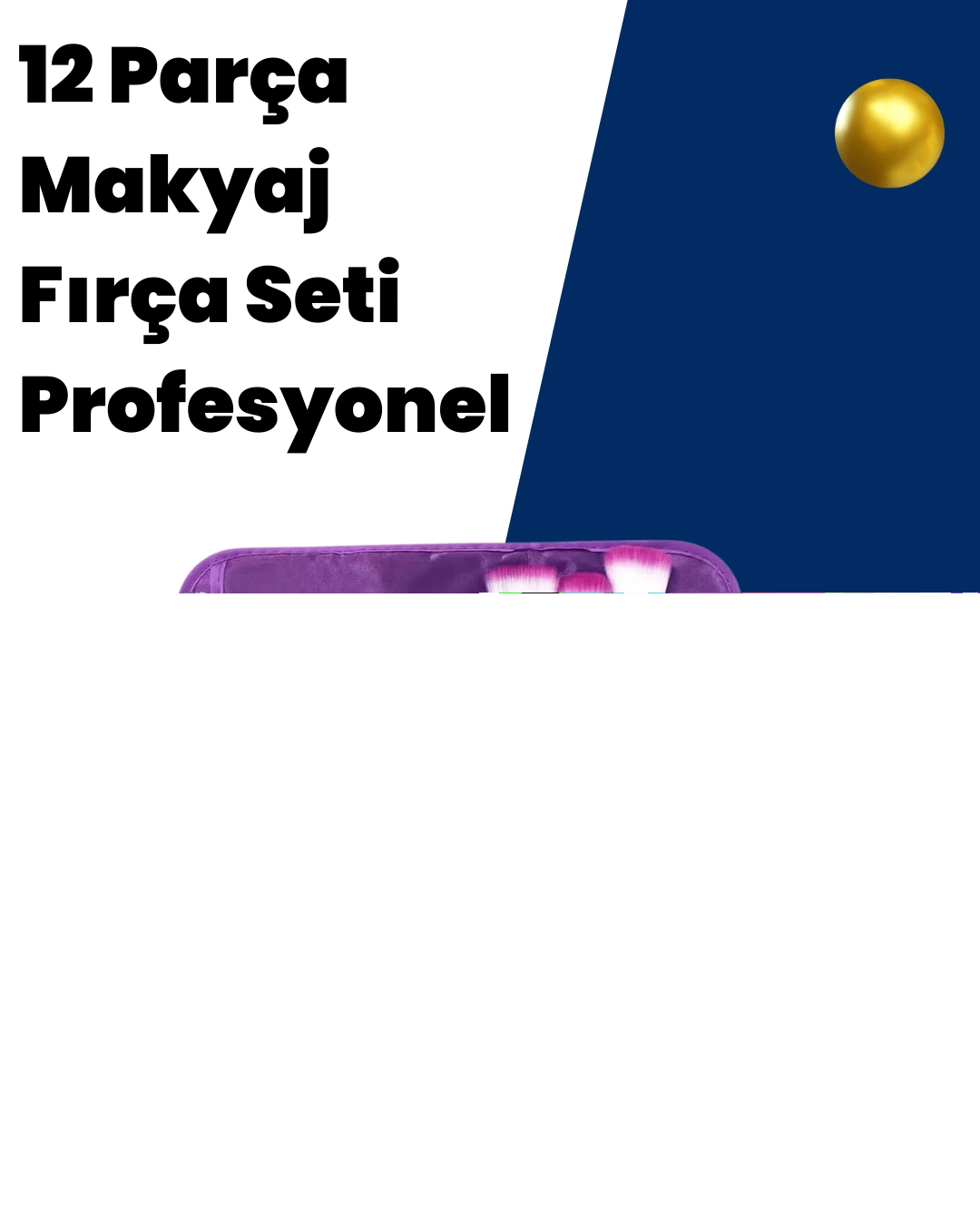Profesyonel Makyaj Uygulamalarına Özel 12 Parça Kompakt ve Hafif Makyaj Fırça Seti