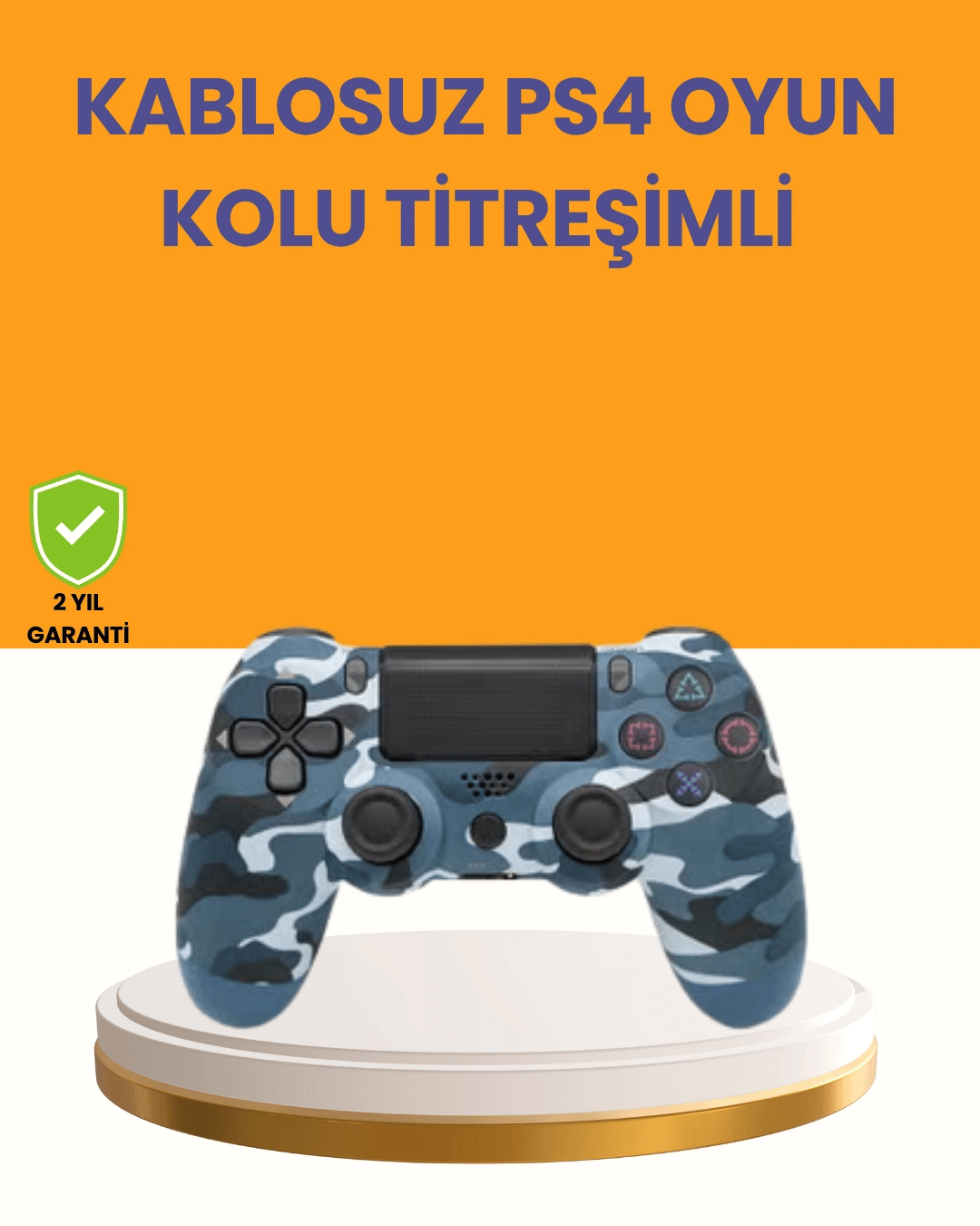 PS4 Kablosuz Oyun Kolu Gecikmesiz Bağlantılı Ergonomik Tasarımlı