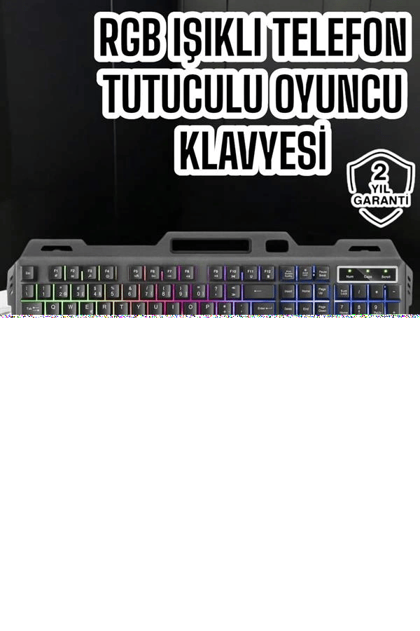 Q Klavye RGB Işıklı Klavye Ve Mouse Seti Kablolu Mouse Hediyeliş