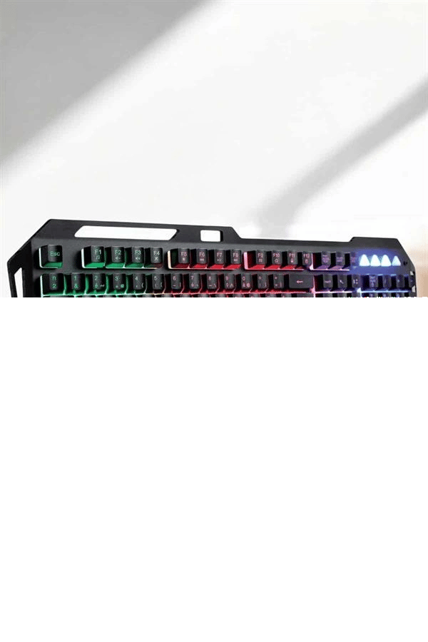 Q Klavye RGB Işıklı Klavye Ve Mouse Seti Kablolu Mouse Hediyeliş