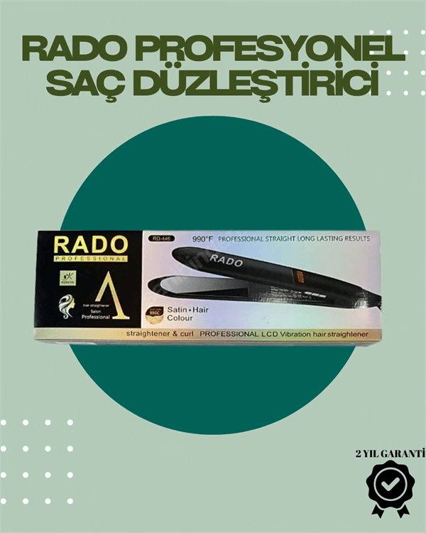 Rado RD-446 – Titanyum Seramik, 2.5 Metre Kablo, Hızlı Isınan Saç Düzleştirici