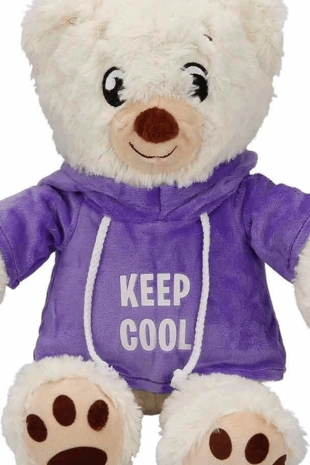 Renkli Kapüşonlu Sweatshirt Giyen 30 cm Peluş Ayı Oyuncak Hediyelik BX-313551
