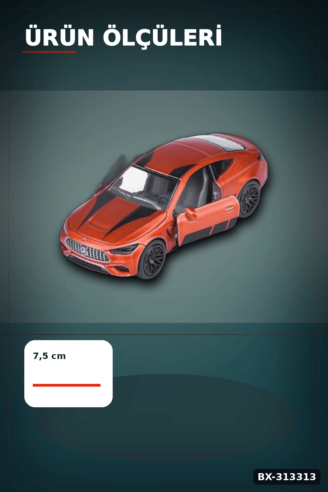 Resmi Lisanslı 7.5 cm Mercedes-AMG Mini Model Araba - 1 Adet, Koleksiyonluk Oyuncak BX-313313