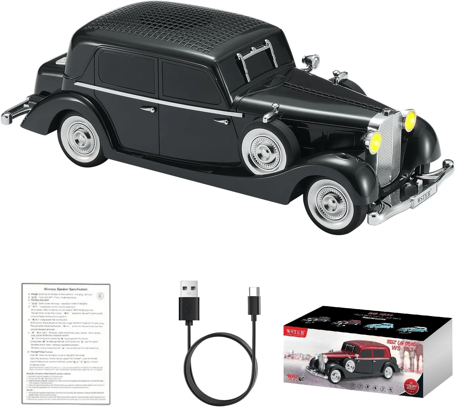 Retro Klasik Araba Bluetooth Hoparlör Kablosuz Hd Ses Fm Radyo Yg-239 Bx40