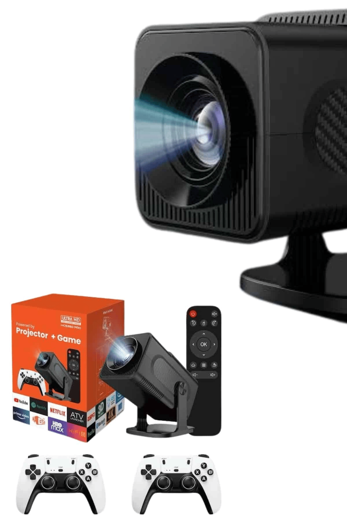 Retro Video Oyunu Konsolu Android Tv El Oyun Konsolu WIFI Taşınabilir Projeksiyon Cihazı