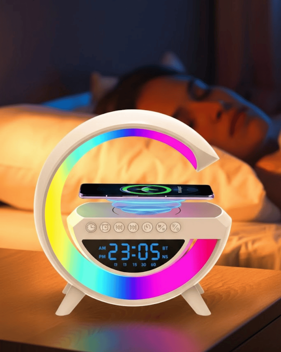 RGB Işıklı Kablosuz Hoparlör Bluetooth USB FM TF Kart Destekli